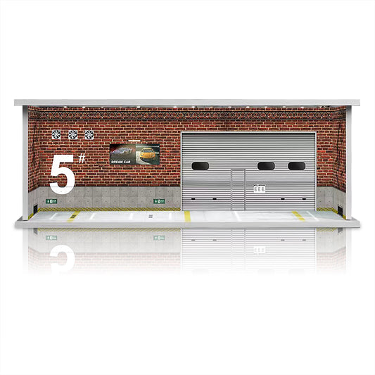 Parking Garage for 1/64 Cars with LED Lights, Display Case for Hot Wheels Cars