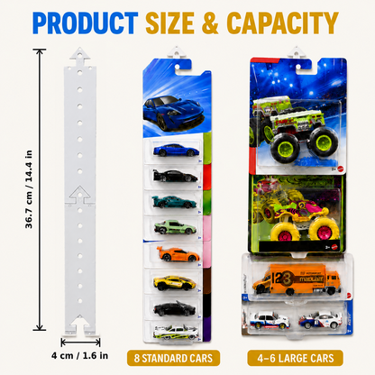 Saichotoy Wall Mount Display for Hot Wheels, Storage for 1/64 Scale Cars