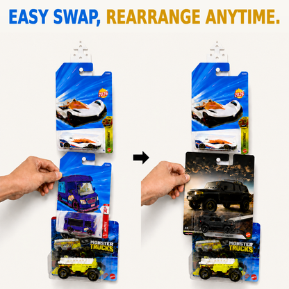 Saichotoy Wall Mount Display for Hot Wheels, Storage for 1/64 Scale Cars