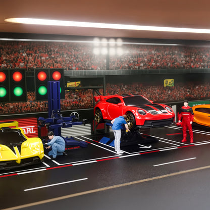 Toy Car Parking Garage with Lights (Racing Theme)