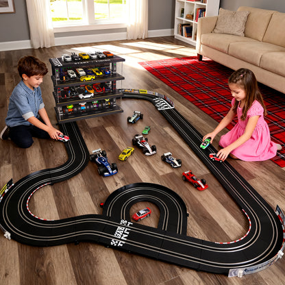Toy Car Parking Garage with Lights (Racing Theme)